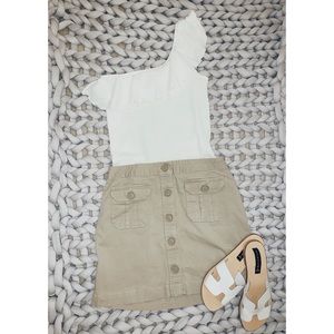 Khaki mini skirt
